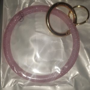 Bracelet keychain glitter pink